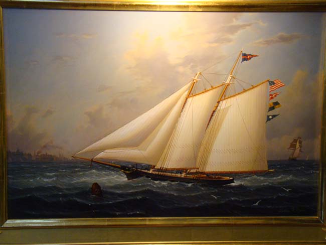 "Racing Trials off Oak Bluffs," an original oil painting by William R. Davis — image 3